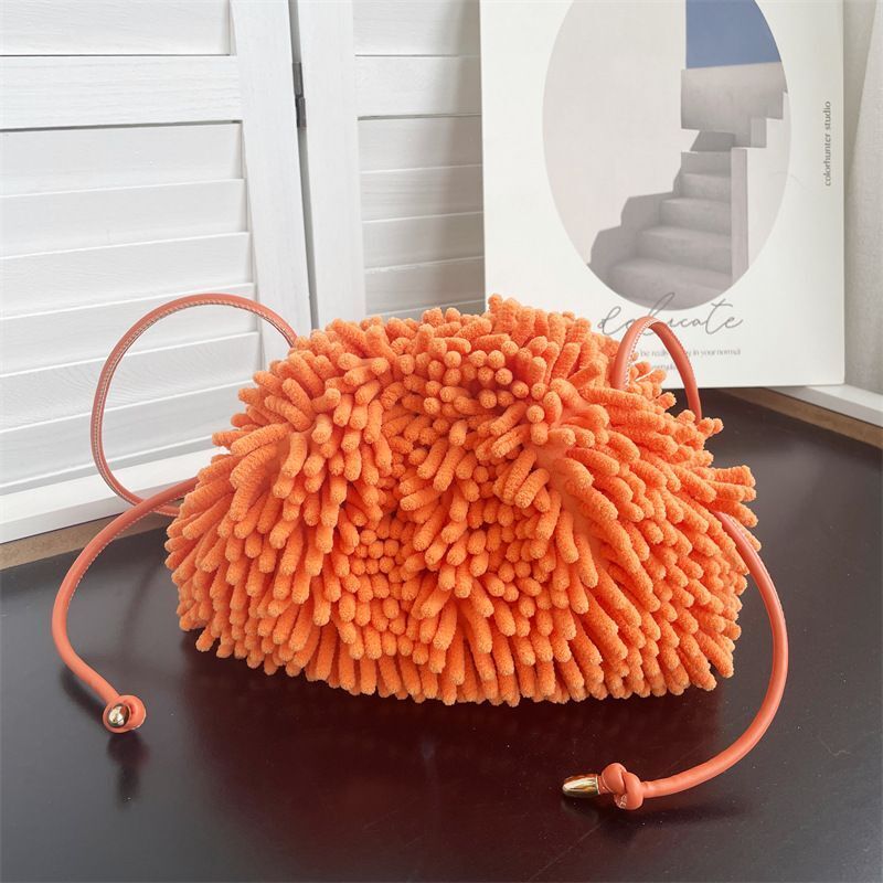 Plush Cloud Bag Shoulder Pouch Handbags Purse Dumpling Shape Crossbody Versatile