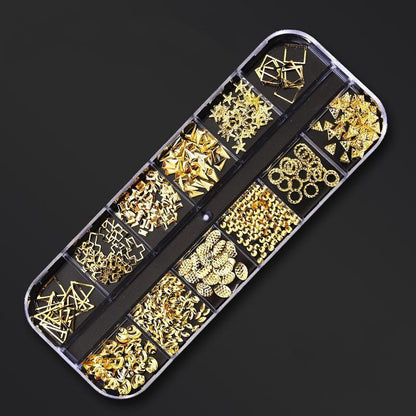 Nail Art Decor 12Design Box 3D Irregular Abalone Seashell Fragment Flakes Charms
