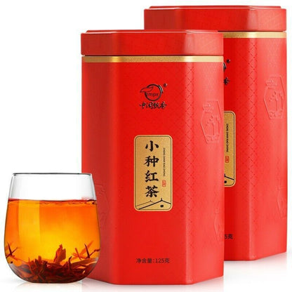 Chinese Tea【中闽飘香 小种红茶 125g*2罐】zhengshanxiaozhong Black Tea 浓香型2023新茶散装罐装正山小种