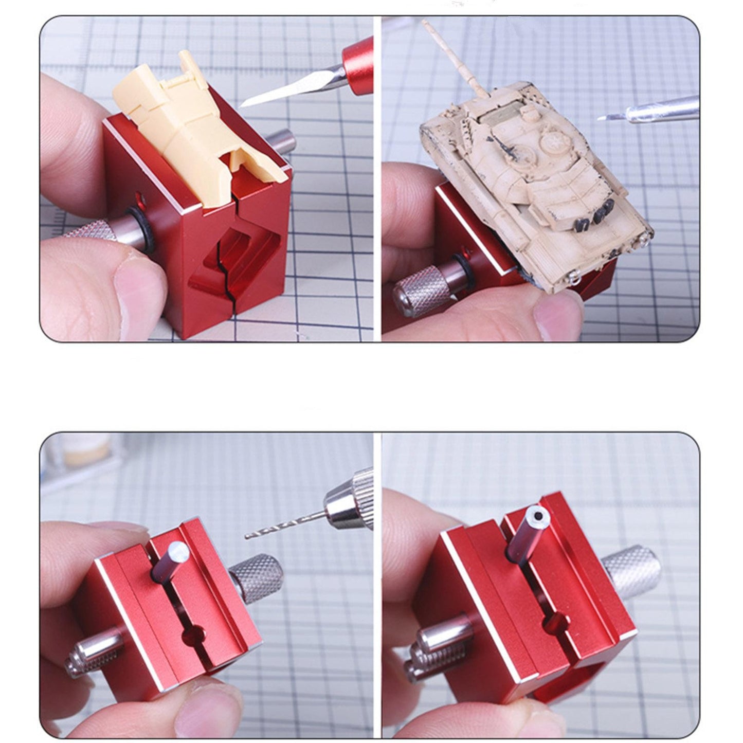 Adjustable Aluminum Alloy Mini Vise for Gundam Model Military Hobby DIY Tool