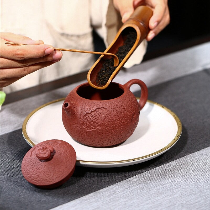 Handmade Tea Pot Marked 9 Infuser Holes Real Yixing Zisha Purple Duan Clay 320ml