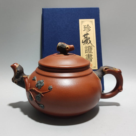 Chinese Yixing Zisha Clay Teapot Sand-Fired Pot Kettle Teacup Signed Certificate