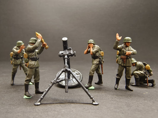 1/72 German 120mm mortar+soldier model
