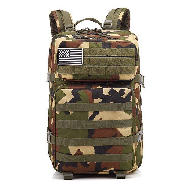 50L Camouflage Tactical Backpack Men Army Bags Hunting Trekking Rucksack Bag
