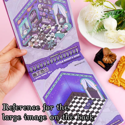 20 Sets DIY 3D Sticker Scene Book,3D House Stickers,Stickers Therapy, Make Your