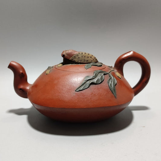 Chinese Yixing Purple Clay Teapot Tea Set Pot Zisha Ceramic Cute Decor Figurine