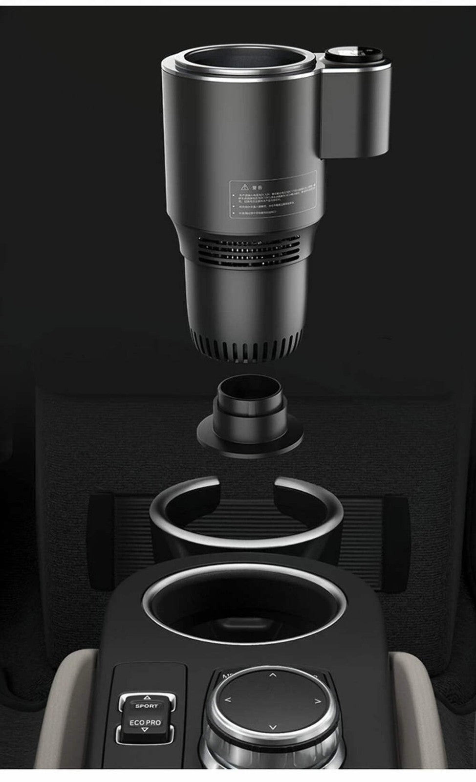 2 In 1 Car Cup Mug Holder DC 12V Heating & Cooling Cup