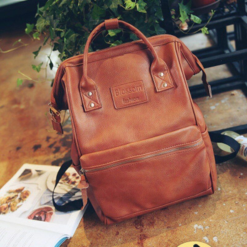Synthetic Leather Backpack Shoulder Bag Laptop Schoolbags 40*26.5*17CM Polyester