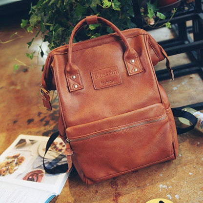 Synthetic Leather Backpack Shoulder Bag Laptop Schoolbags 40*26.5*17CM Polyester