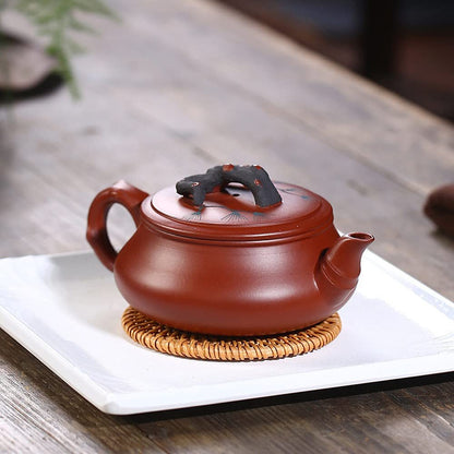 280ml Yixing Purple Clay Pot Dahongpao Plum Bossom Teapot Kung Fu Tea Set