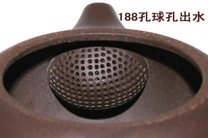 9.5oz Real Yixing Zisha Tea Pot on Sales Ball Shaped Infuser Holes Marked Xishi