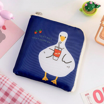 Storage Bag Napkin Pouch Cosmetic Bags Organizer Makeup Purse Nylon Black Travel