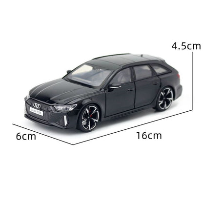 1:32 Diecast Audi RS6 2022 Metal Car Model Toy Door Open Sound Light Gift