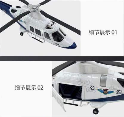 1:32 29CM POLICE AW-109 Helicopter Airplane Diecast Plane Aircraft Model