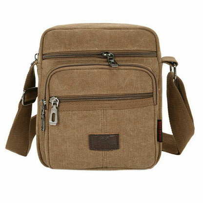 Retro Shoulder Bag Flip Casual Messenger Canvas Fashion Zipper Multifunctional