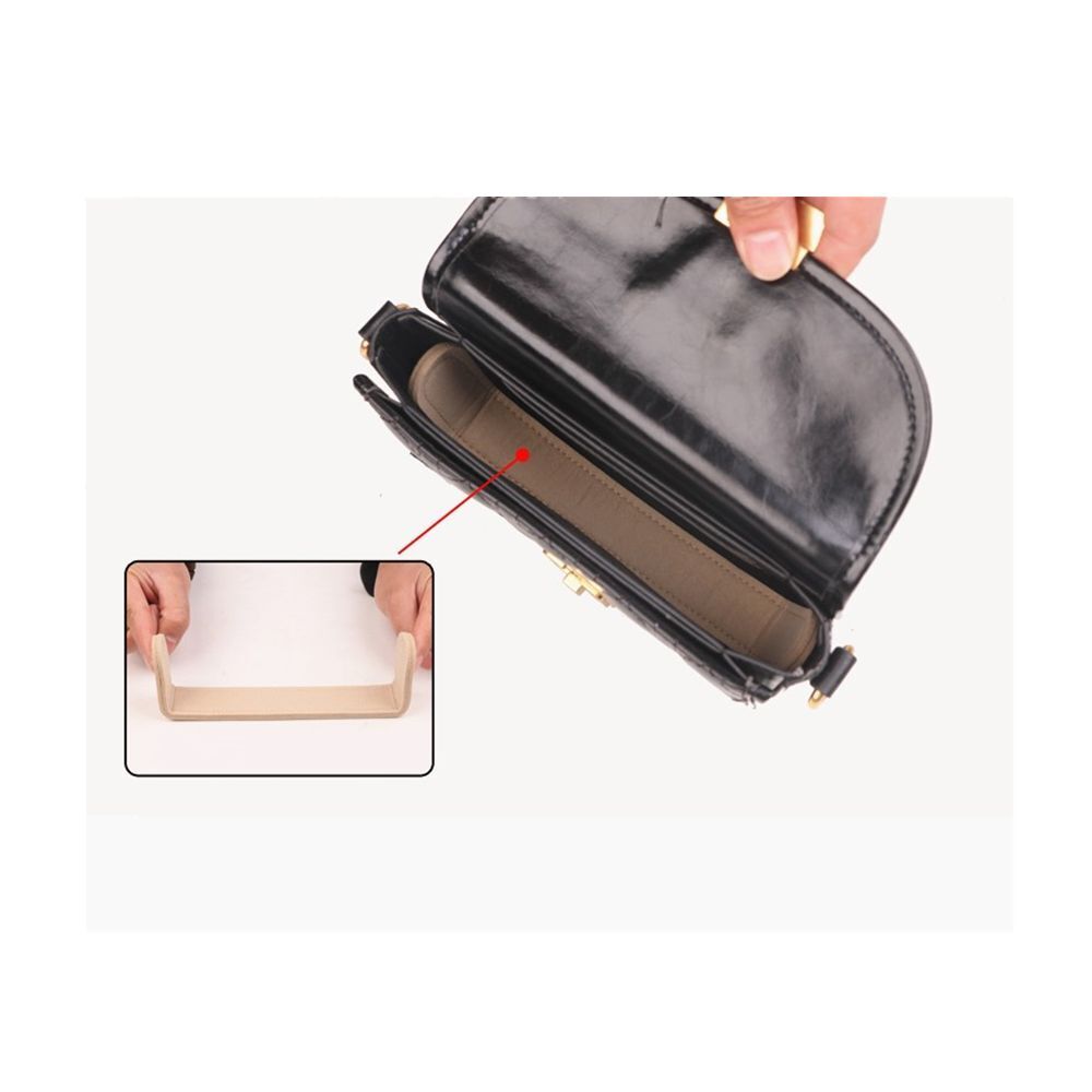 Makeup Bucket Handbag Wallet Chain Bag 18*3.2*5cm No Zipper Burgundy black Color