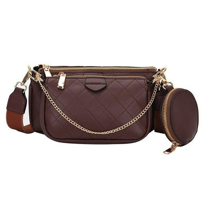 Leather Crossbody Bag Set Women Bags Chain Shoulder Bags Messenger Bags