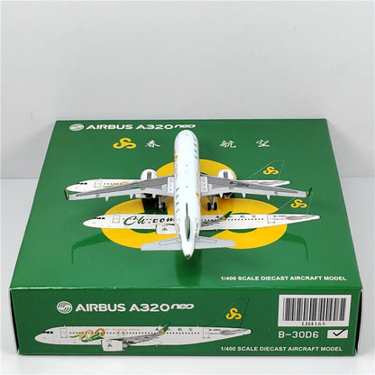 1:400 JC Wings SPRING AIRLINES AIRBUS A320neo Airplane Diecast Aircraft Model