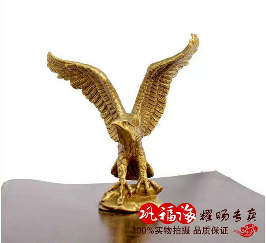 China Bronze Brass Statue EAGLE/Hawk Figure figurine 4.5"High