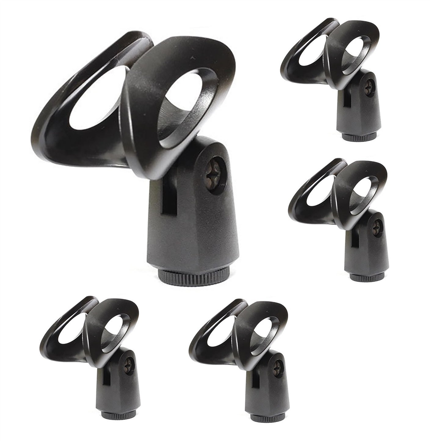 5PCS Universal Microphone Clips Clamp Holder Kit For Wired / Wireless Mic Stand