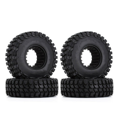 4Pack 1.0" Rubber Wheel Tires Tyres For Axial SCX24 Gladiator C10 1/24 RC Car