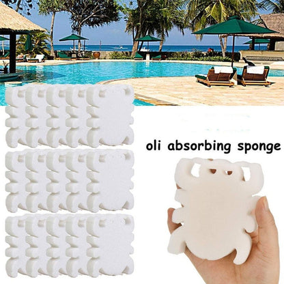 2PCS Oil Absorbing Sponge Swimming Pool Hot Tub Spa Absorb Sludge Dirt Scum