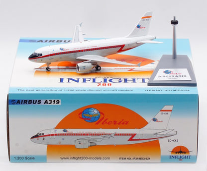 1:200 InFlight Iberia AIRBUS A319 Passenger Airplane Diecast Aircraft Model