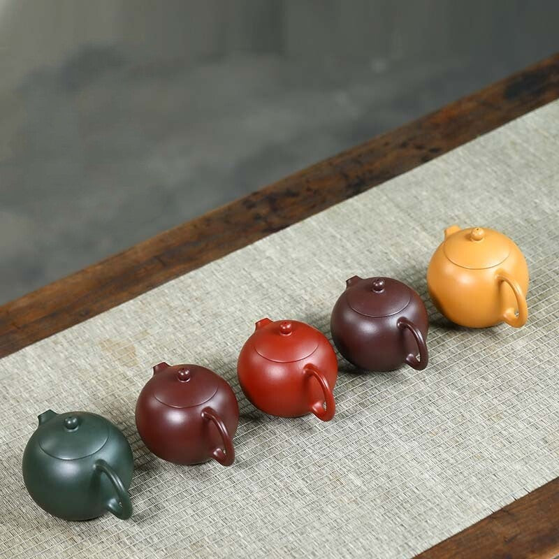 Handmade Tea Pot Marked Dragon Egg Pot Yixing Zisha Purple Clay Kungfu Tea Pots