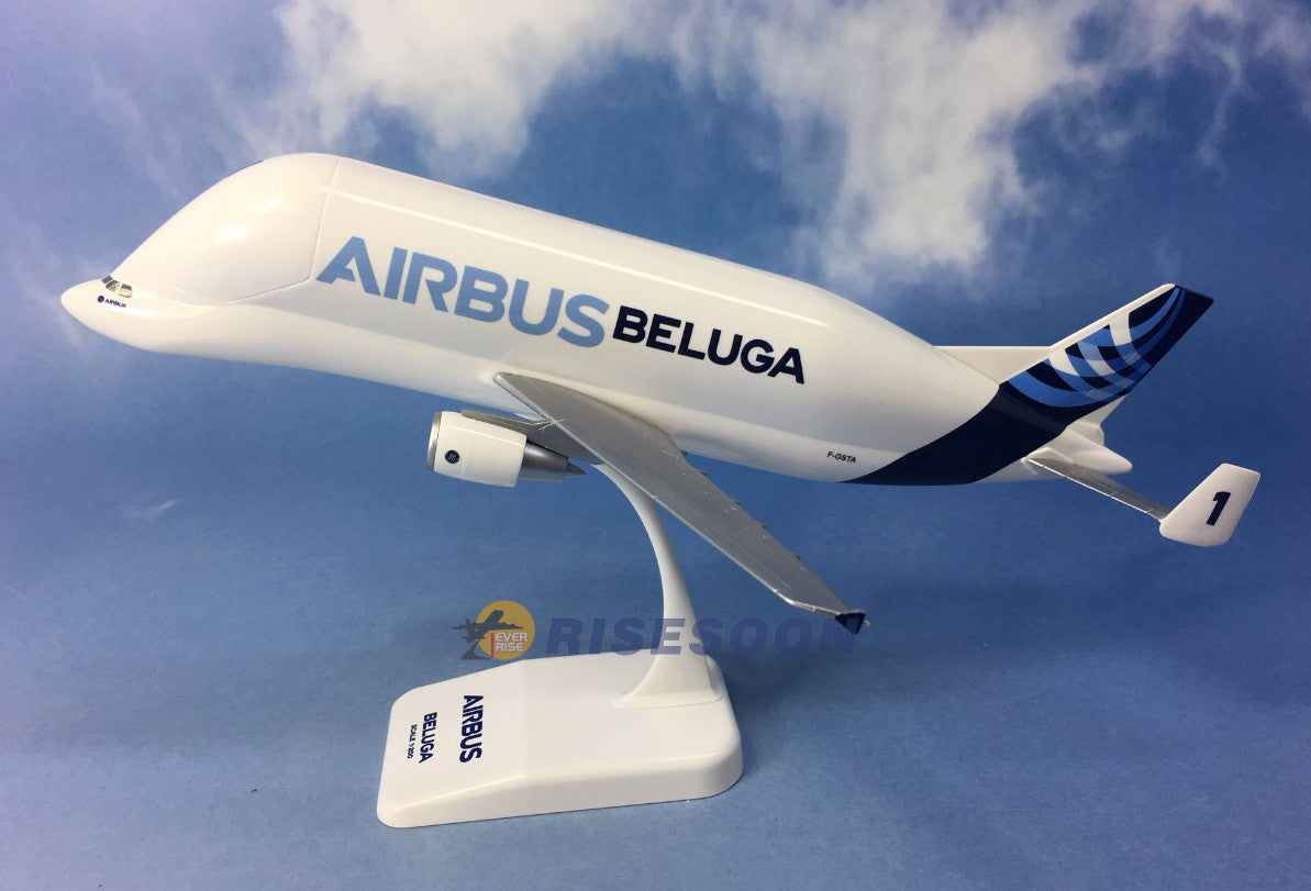 29CM 1:200 Risesoon BELUGA AIRBUS A300-600ST Airplane ABS Plastic Aircraft Model