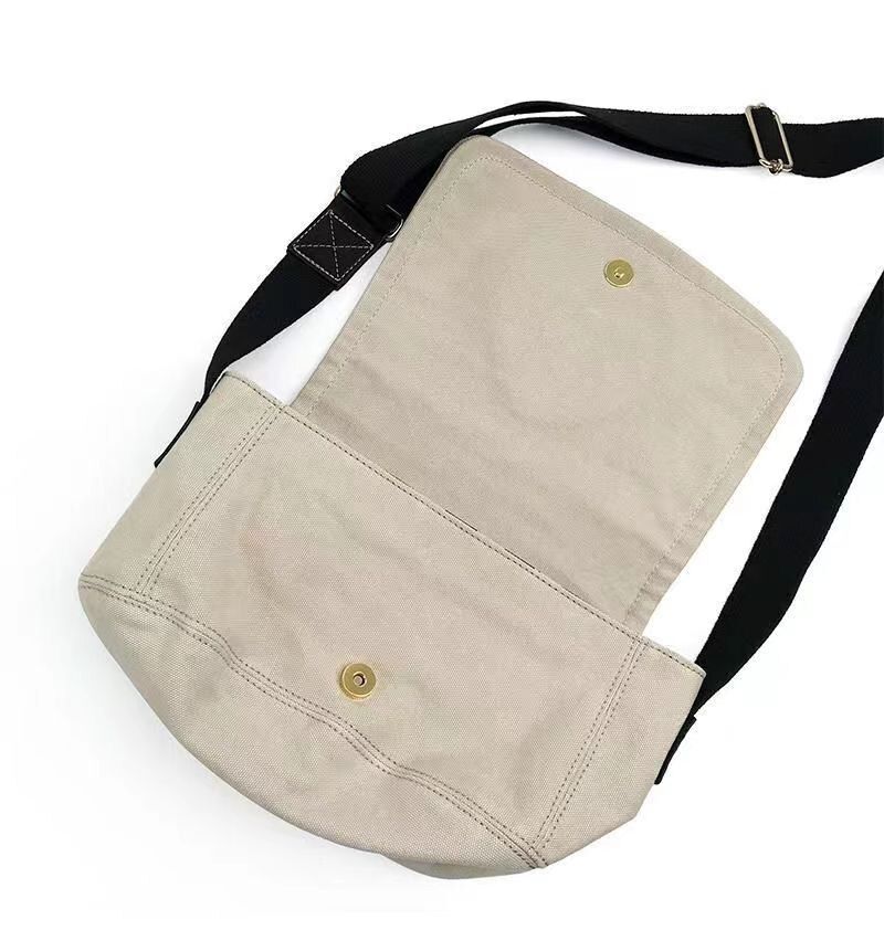 Canvas Preppy Style Messager Handbags Single Shoulder Crossbody Bag 30*20*15 CM