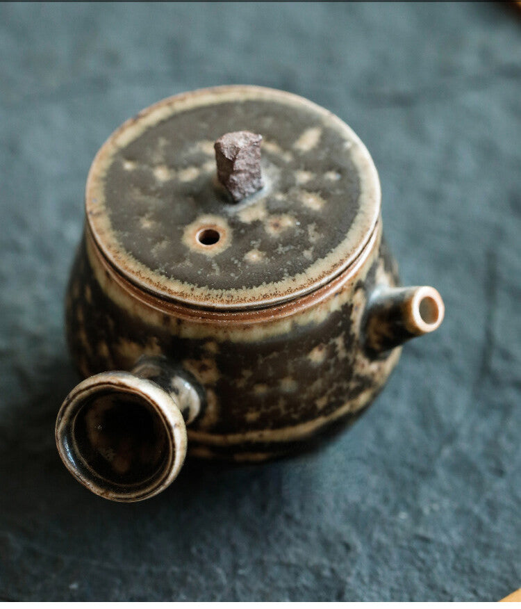 Fingertip Teapot Mini Teapot Kiln Glazed Rough Pottery Creative Handmade Tea Set