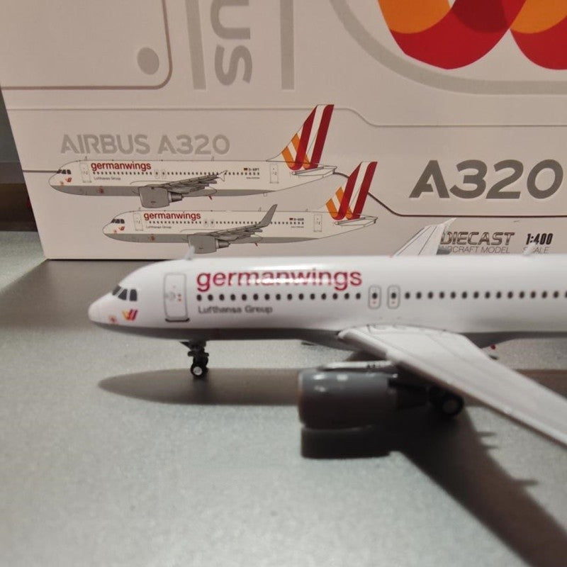 1:400 JC Wings Germanwings Airbus A320 D-AIPT Airplane Diecast Aircraft Model