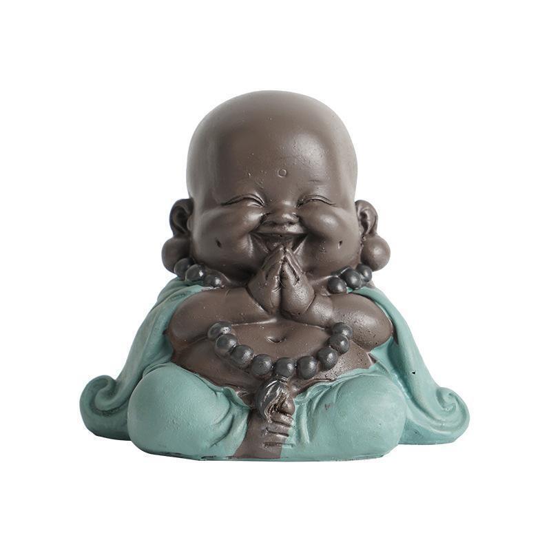 Adorable Laughing Buddha Statue for Car Decor Collectible
