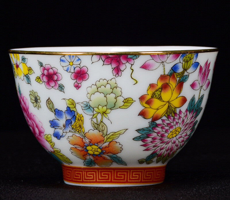 Chinese Tea Cup 100ml Porcelain Under Glaze Dragon Phoenix Master Cup Of Tea New