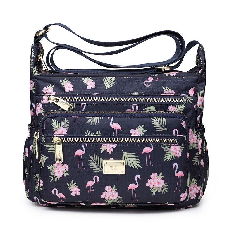 Crossbody Casual Shoulder Bag Rural Style Cloth Nylon Waterproof Shopper Handbag