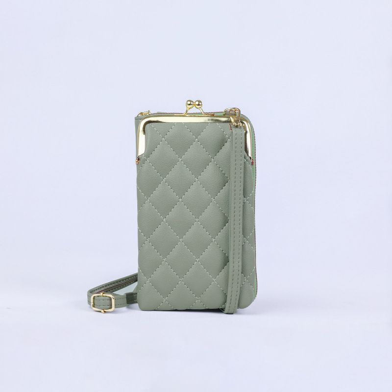 Embroidered Phone Shoulder Bag Mini Messenger Purse Outdoor Storage Wallet 1 PC