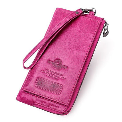 Leather Fashion Long Wallet Women Card Holder Zipper Coin Purse Clutch Bag 1 PC