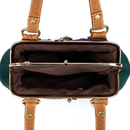 Vintage Shoulder Bag Retro Patchwork Synthetic Leather Messenger Purse Bags 1 PC