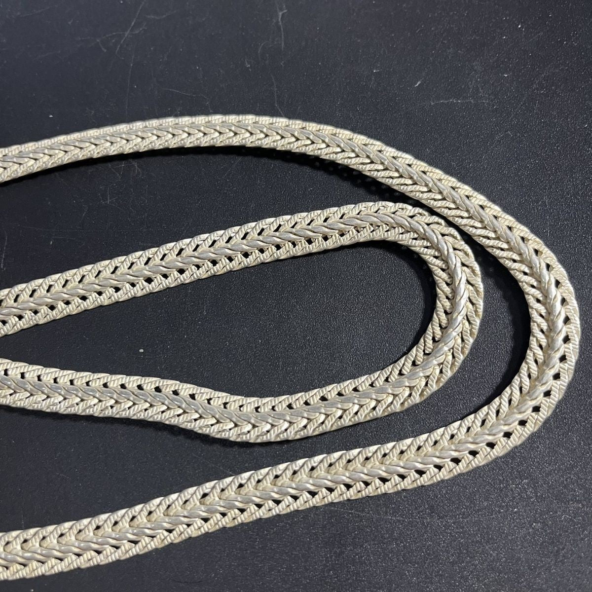 Vintage Miao Silver Pixiu Necklace 60cm Men's Chain