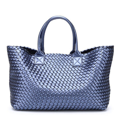 Woven Handbag Women Fashion Tide Weave Hand Shoulder Purse Shopping Basket Bag