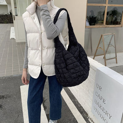 Cloud Fold Big Bag Personality Lightweight Large-capacity Dumpling Messenger Bag