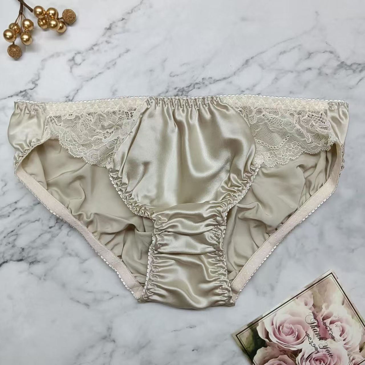 8pcs 100% Silk Women's Bikinis Panties Lace Size: M L XXL