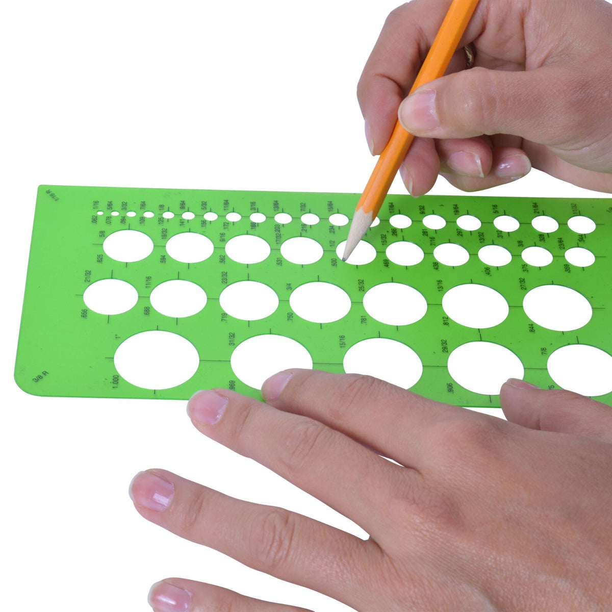 Westcott Small Circles Template - Diameters ranging from 1/16" to 1" (T-800)