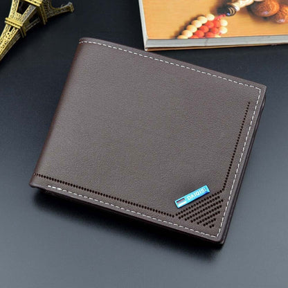 Men's Leather Bifold ID Card Holder Purse Wallet Billfold Handbag Slim Clutch