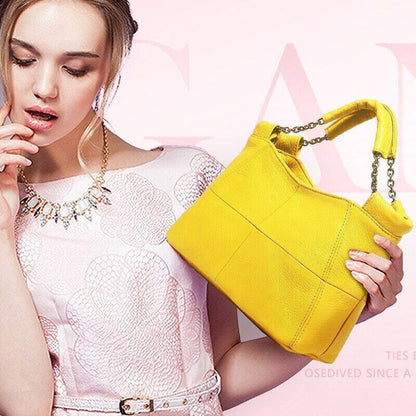 2023 New Handbag Lady Chain Soft Genuine Leather Tote Bags Women Messenger Bag
