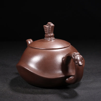 Chinese Yixing Zisha Clay Handmade Exquisite Teapot （一帆风顺 底款：汪寅仙）