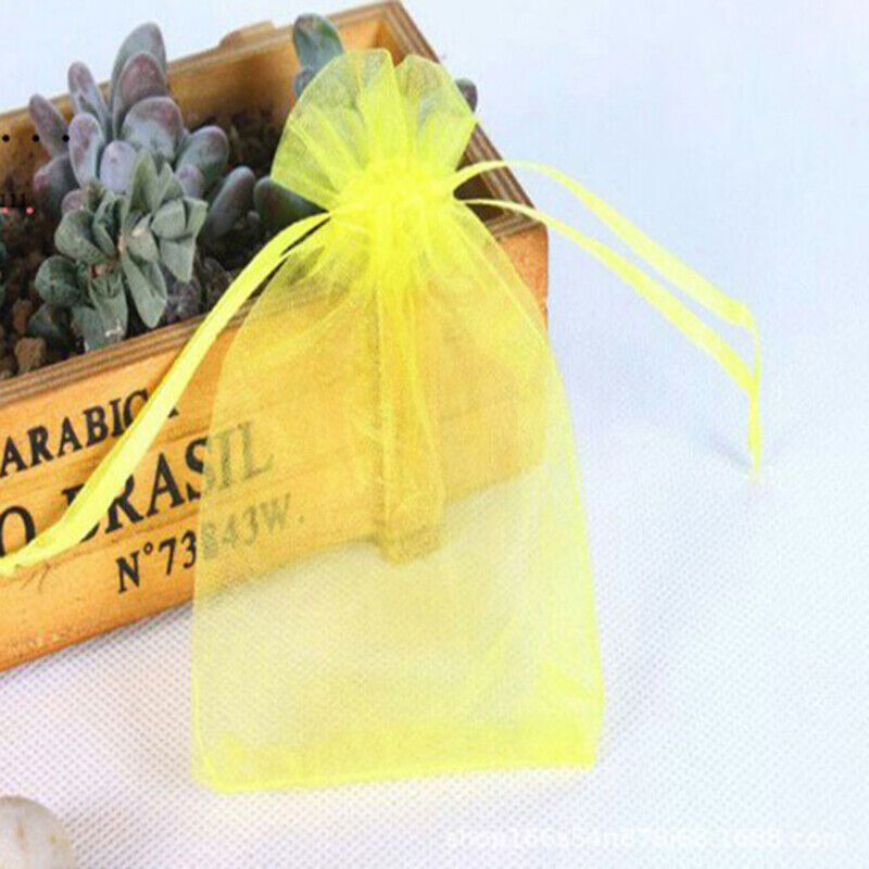 100pcs Wedding Christmas Gift Drawable Organza Bags Jewelry Packaging DisplaG JJ