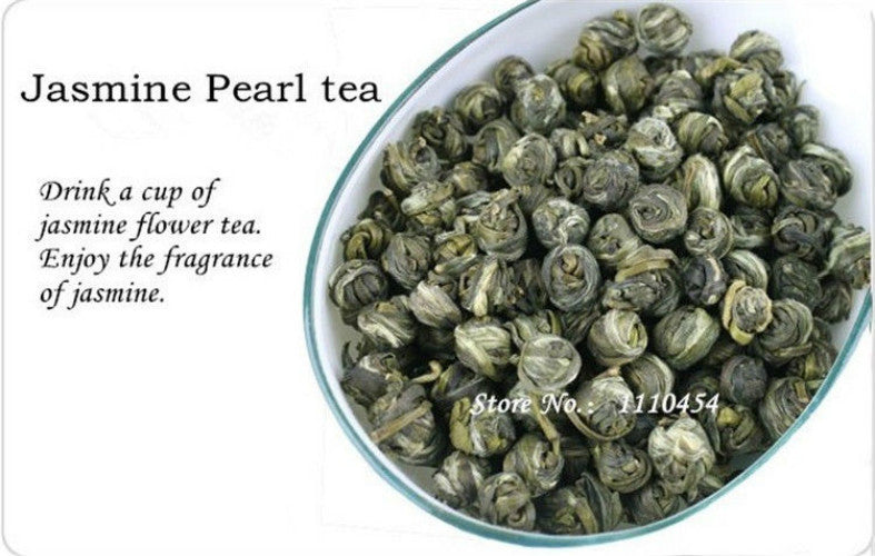 Jasmine Pearl Green Tea Premium Organic Fragrant Chinese Loose Leaf Tea 100g