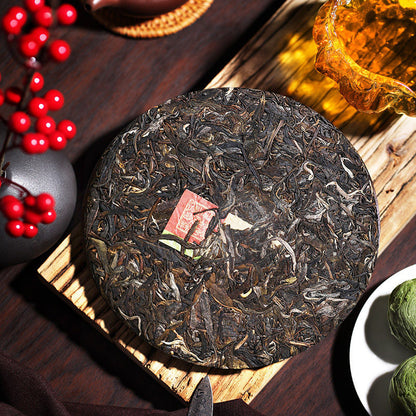 Chinese Tea CHINATEA Yunnan Laoshu Chunqiu No. 3 Pu'er Pu-erh Raw Tea Cake 357g