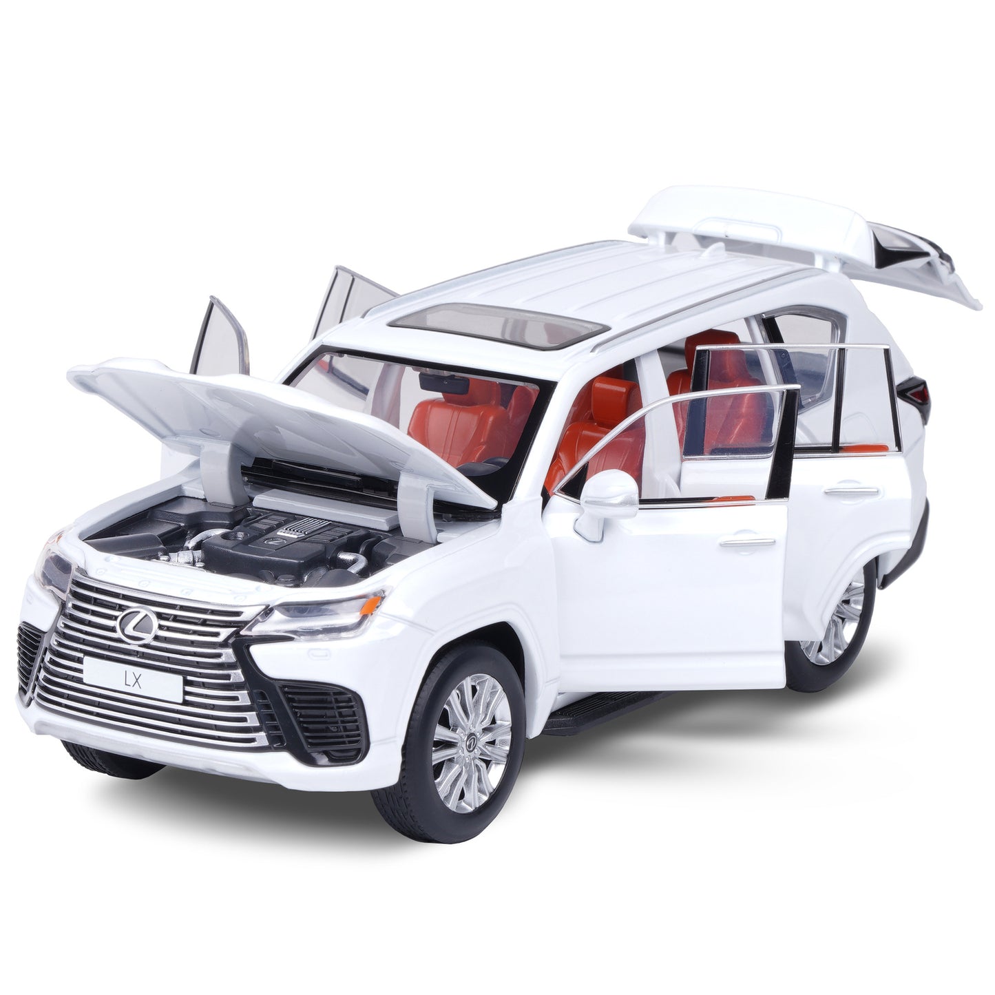 1:32 Diecast Lexus LX600 SUV Metal Car Model Toy Door Open Light Gift For Kid